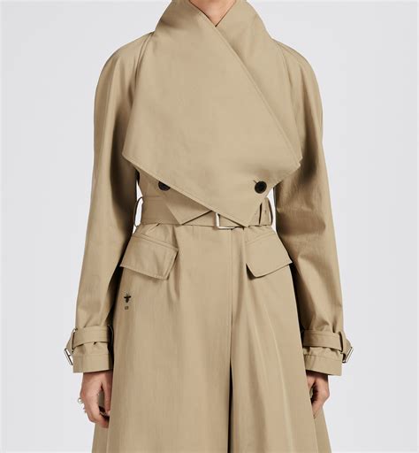 dior haute couture trench coat|Belted Trench Coat with Criss Cross Collar Beige Cotton Gabardine .